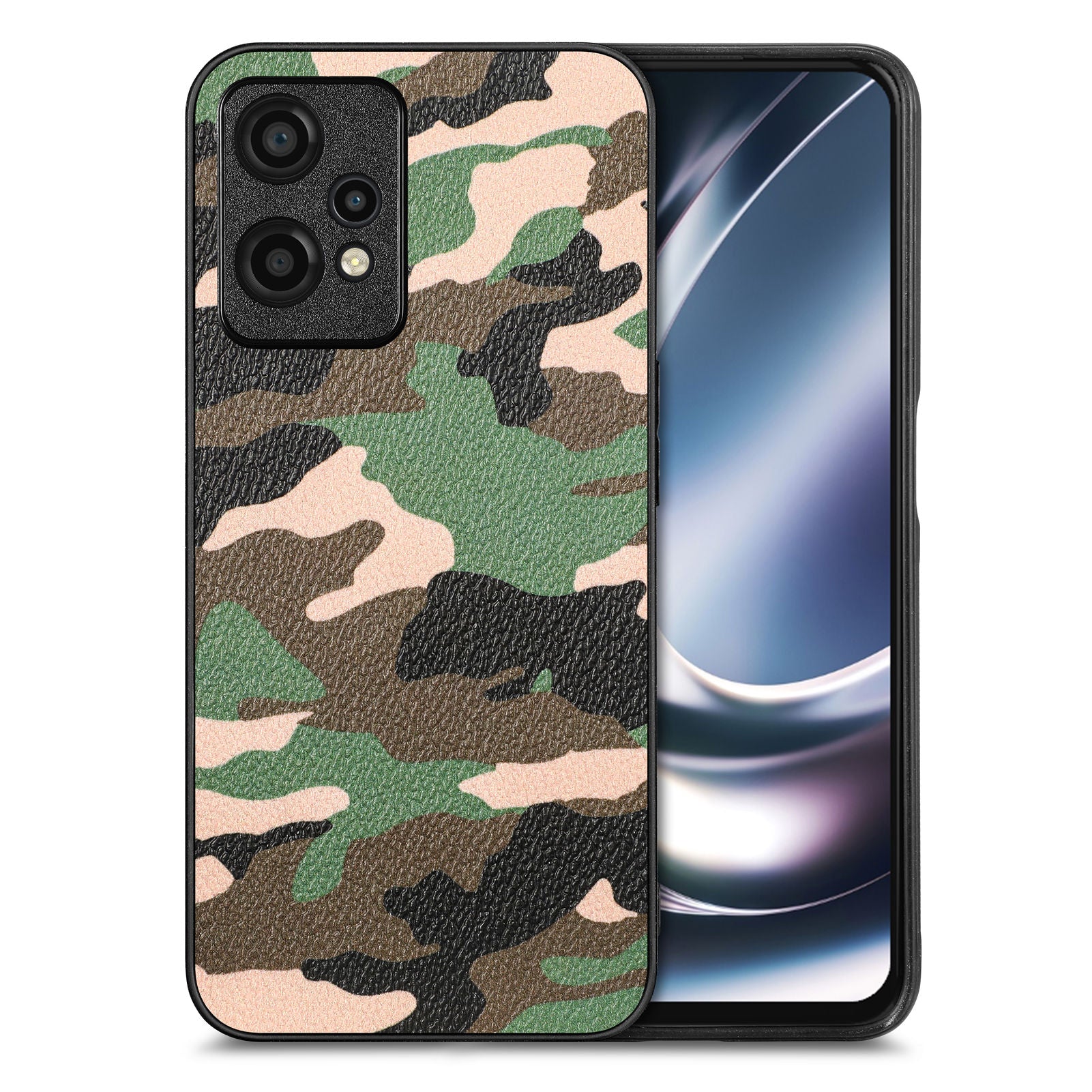 For OnePlus Nord CE 2 Lite 5G Camouflage Slim Phone Case PU Leather Coated PC TPU Drop-proof Cover For OnePlus Nord CE 2 Lite 5G Camouflage Slim Phone Case PU Leather Coated PC TPU Drop-proof Cover